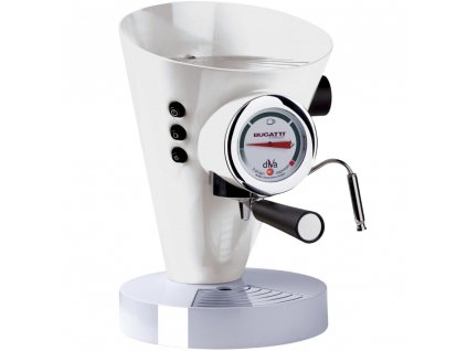 Espresso coffee machine DIVA 0,8 l, white, stainless steel, Bugatti