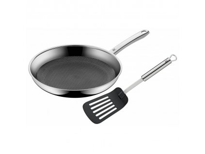Frying pan with turner PROFIRESIST, set of 2, silver, WMF