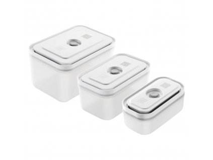 Food vacuum containers FRESH & SAVE, set of 3, white, plastic, Zwilling