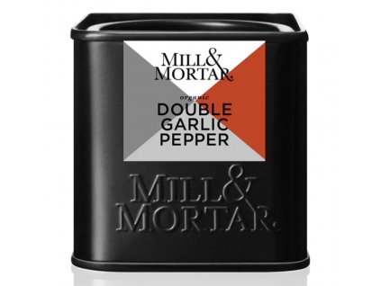 Organic double garlic pepper 50 g, Mill & Mortar