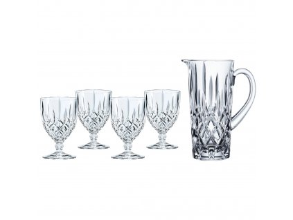 Glasses with pitcher NOBLESSE, set of 5, clear, Nachtmann