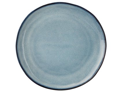 Cake plate SANDRINE 22 cm, blue, stoneware, Bloomingville