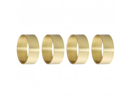 Napkin rings LAURIE, set of 4, gold, brass, Bloomingville