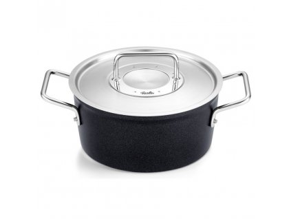 High casserole pot ADAMANT 20 cm, black, aluminium, Fissler