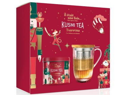 Black tea TSAREVNA 2023, 120 g loose leaf tea can + tea mug, Kusmi Tea