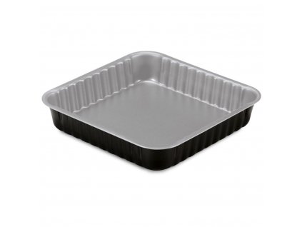 Cake pan SILVER ELEGANCE 24 x 24 cm, black, steel, Guardini