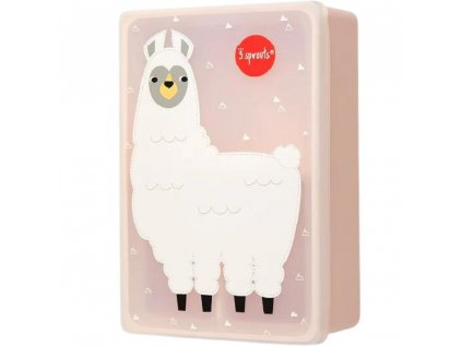 Kids lunch box LLAMA 20 cm, pink, 3 Sprouts
