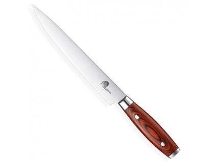 Slicer knife GERMAN PAKKA WOOD 20 cm, brown, Dellinger