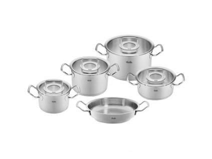 Cookware set ORIGINAL PROFI, set of 5, silver, stainless steel, Fissler