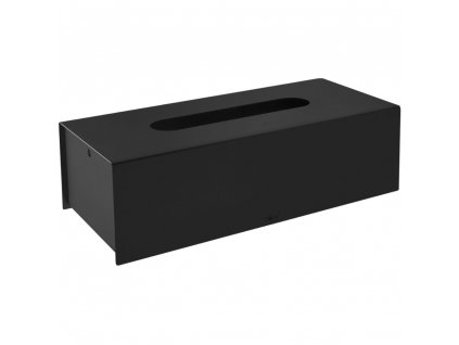 Tissue box holder PURO 25 cm, black, stainless steel, Zack