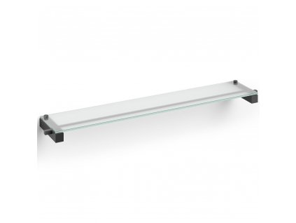 Bathroom shelf CARVO 66 cm, black, stainless steel/glass, Zack
