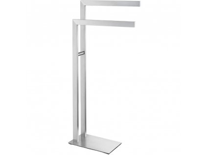 Standing towel rack LINEA 80 cm, double, matt, stainless steel, Zack