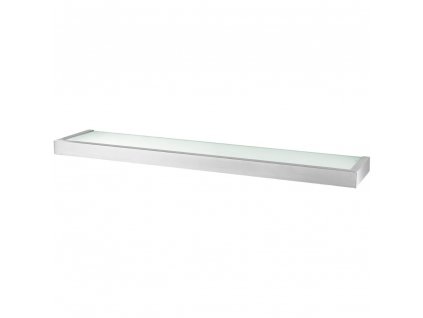 Bathroom shelf LINEA 61 cm, matt, stainless steel/glass, Zack