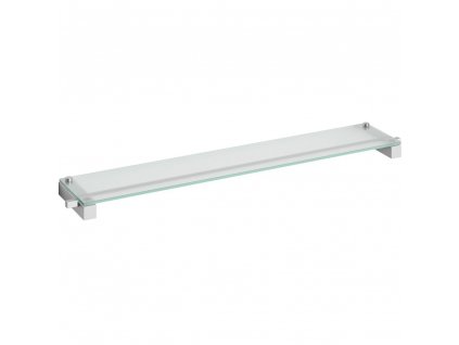 Bathroom shelf CARVO 66 cm, matt, stainless steel/glass, Zack