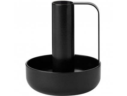 Dinner candle holder IDA 10 cm, black, iron, Stelton