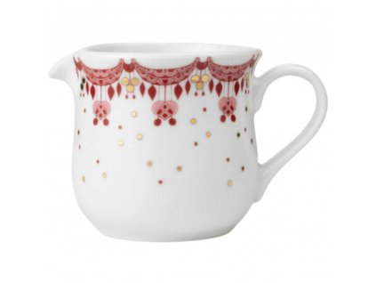 Sauce boat GUIRLANDE 500 ml, red, porcelain, Bjørn Wiinblad