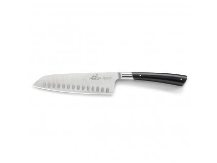 Santoku knife EDONIST 18 cm, stainless steel rivets, black, Lion Sabatier