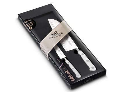 Knife set TOQUE EXOTIQUE, set of 2, stainless steel rivets, Lion Sabatier