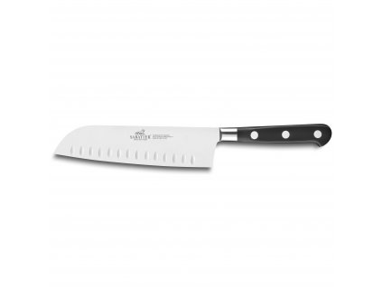 Santoku knife IDÉAL 18 cm, stainless steel rivets, black, Lion Sabatier