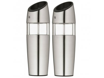 Electric salt and pepper mill set, set of 2, stainless steel, WMF