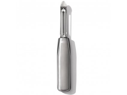 Vegetable peeler STEEL 19 cm, swivel, silver, stainless steel, OXO