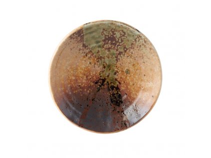 Tapas plate WABI SABI 17 cm, brown, ceramics, MIJ