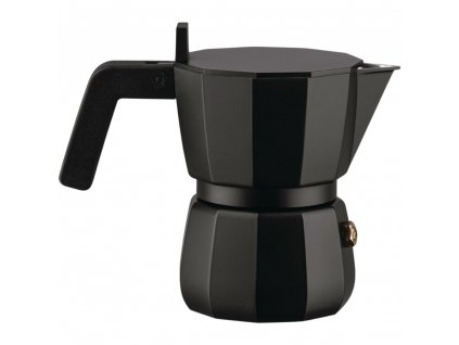 Stovetop espresso coffee maker MOKA 70 ml, black, aluuminium, Alessi