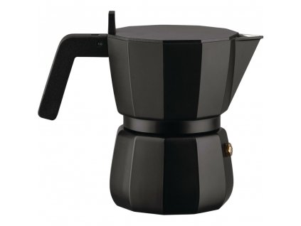 Stovetop espresso coffee maker MOKA 150 ml, black, aluuminium, Alessi