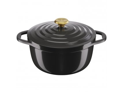 Casserole pot AIR E2558955 24 cm, 4,7 l, black, aluminium, Tefal