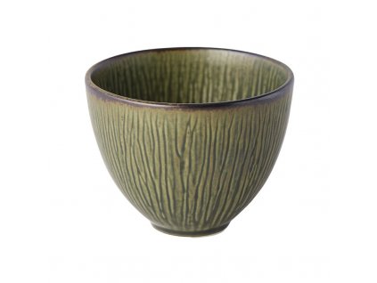 Cup SENCHA RIDGED 150 ml, green, ceramics, MIJ