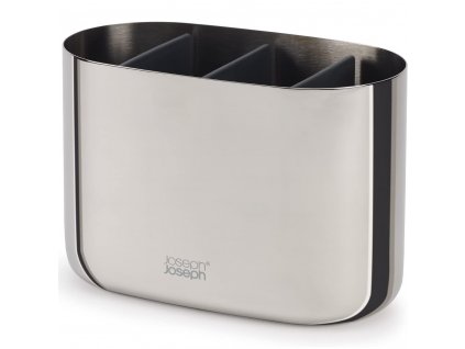 Toothbrush cup EASYSTORE LUXE 70581 silver, stainless steel, Joseph Joseph