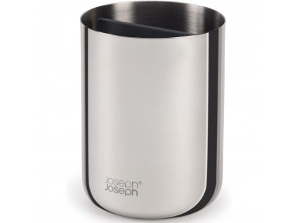Toothbrush cup EASYSTORE LUXE 70580 silver, stainless steel, Joseph Joseph
