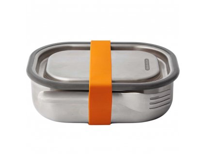 Lunch box 600 ml, orange, stainless steel, Black+Blum