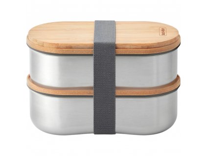 Lunch box 1 l, grey, stainless steel, Black+Blum