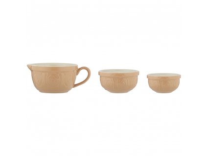 Measuring cups ORIGINAL CANE, set of 3 pcs, cinnamon, stoneware, Mason Cash