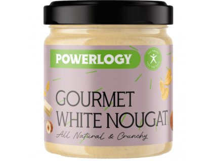 Nougat cream 330 g, white, Powerlogy