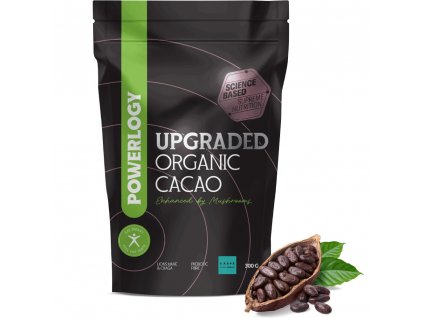 Organic cacao UPGRADED 300 g, Powerlogy