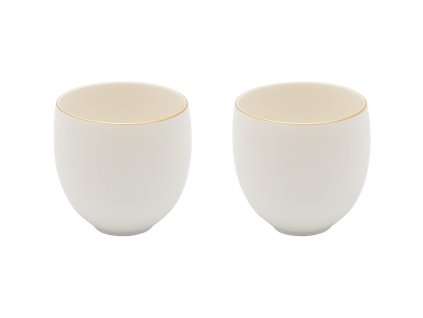 Tea mug CANTERBURY 280 ml, set of 2 pcs, white, porcelain, Bredemeijer