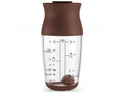 Crepes and pancakes shaker 500 ml, brown, plastic, Lékué