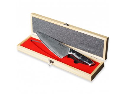 Japanese knife GYUTO HARUKAZE PROFESSIONAL 20 cm, black, Dellinger