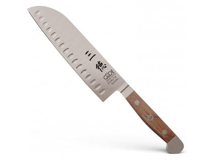 Santoku knife ALPHA OAK 18 cm, brown, Güde