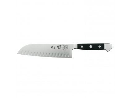 Santoku knife ALPHA POM 18 cm, black, Güde