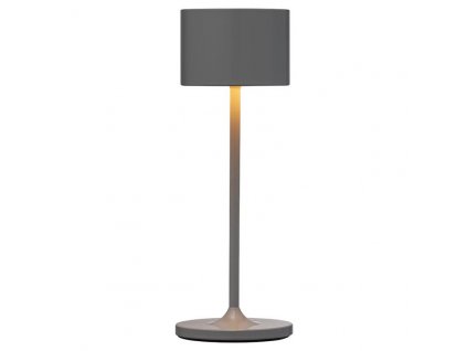 Portable table lamp FAROL MINI 19,5 cm, LED, warm gray, aluminium, Blomus