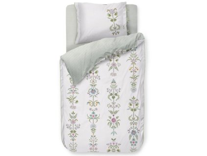 Single bedding set HIEDRA 140 x 200 cm, white, cotton percale, Pip Studio