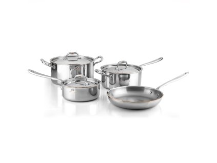 Cookware set CON CUORE, set of 7 pcs, silver, copper, Ruffoni