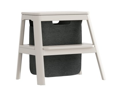 Step stool STEP IT UP 48 cm, white , wood, Umage