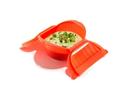 226278 nadoba pro vareni v pare do mikrovlnne trouby 26 cm cervena silikon lekue