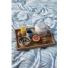 Single bedding set SOLACE 140 x 200 cm / 60 x 63 cm, blue, Hübsch
