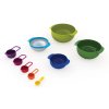 Kitchen bowl set NEST, 9 pcs, with measuring cups, stackable, multicolour, Joseph Joseph