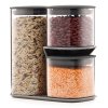 Kitchen storage jar PODIUM 3, set of 3 pcs, with a stand, Joseph Joseph